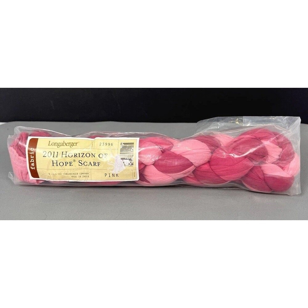 2011 Longaberger Horizon of Hope Pink Long Scarf Two Tone Pink Brand New